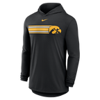Men's Nike Iowa Hawkeyes Pattern LS Hooded Tee