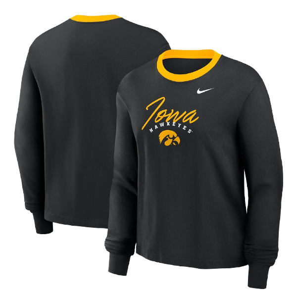 Iowa Hawkeyes Women's Nike Long Sleeve Boxy Tee