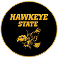 Hawkeye State with Flying Herky Decal 3"