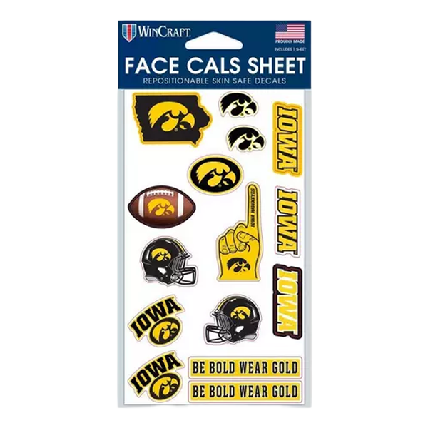 Iowa Hawkeyes Face Decal