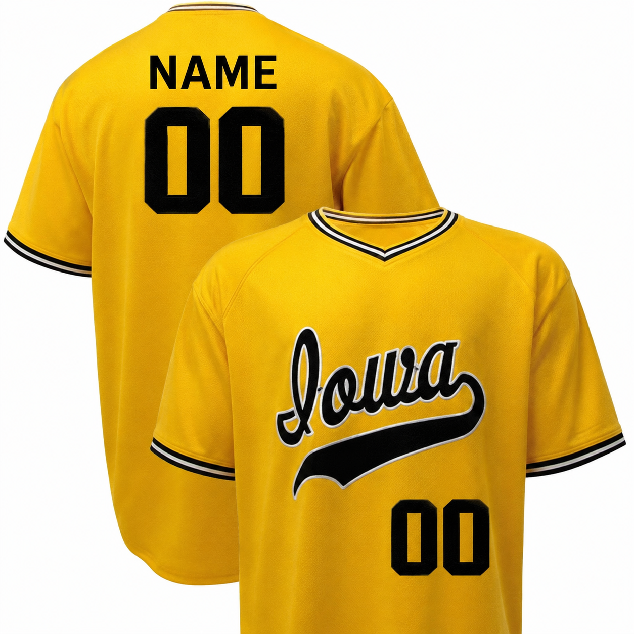 Iowa Hawkeyes Baseball Customized Youth Jersey