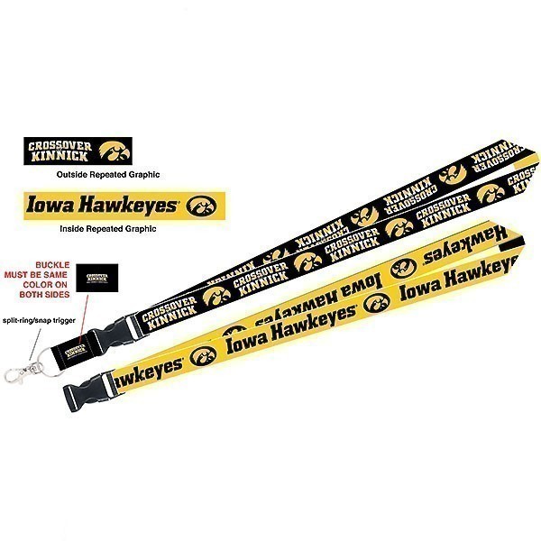 Iowa Hawkeyes Crossover Lanyard