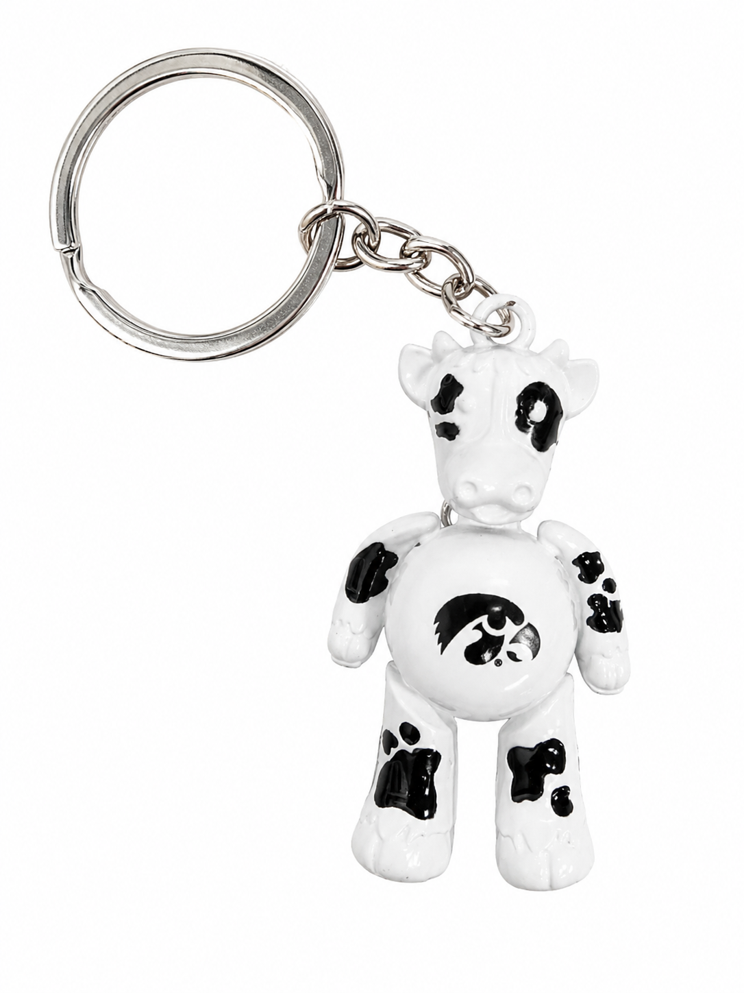 IOWA HAWKEYES COW KEY TAG W/TIGERHAWK