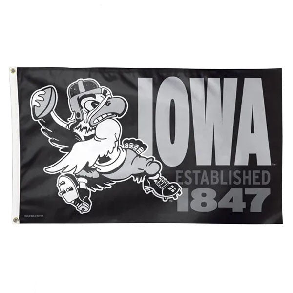 Iowa Hawkeyes 3' X 5' Football Tonal Flag