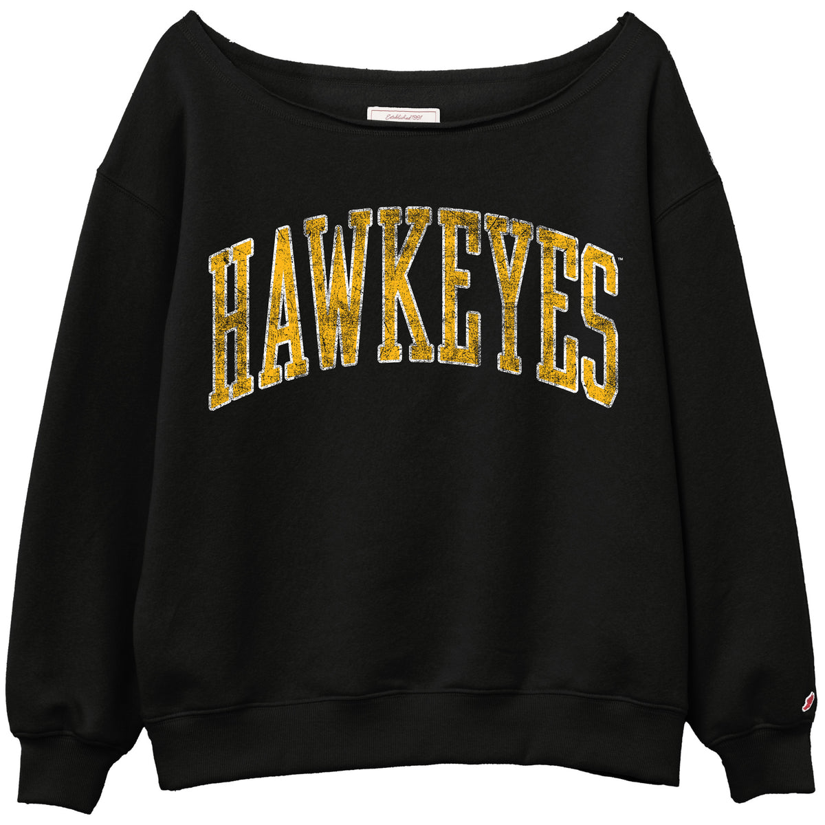 Iowa Hawkeyes Off Shoulder Sweatshirt