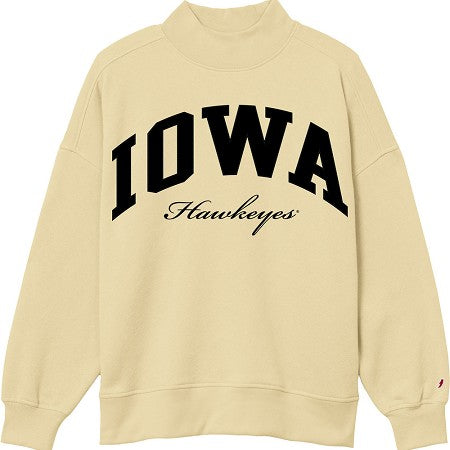 Iowa Hawkeyes Diana Mock Neck Crew w/Script Hawkeyes