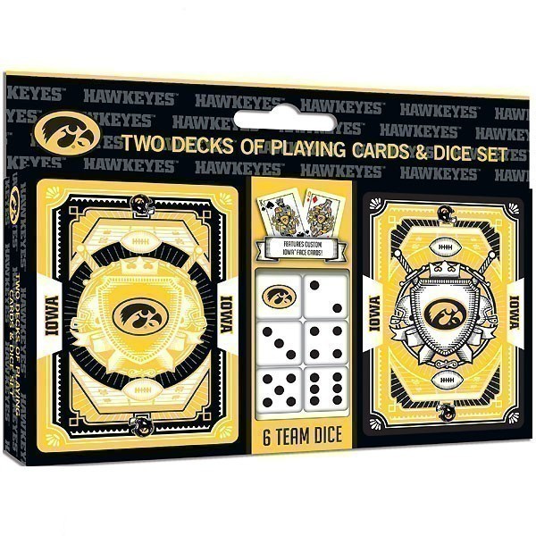 Iowa Hawkeyes Playing Cards and Dice Set