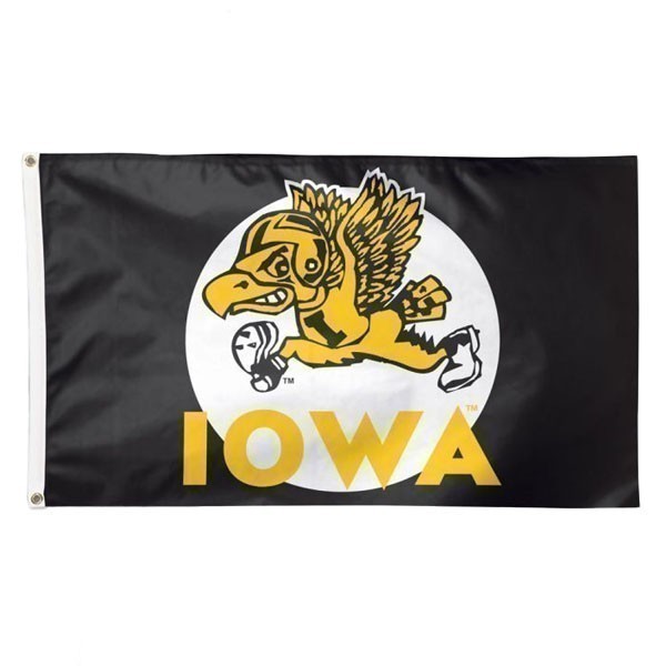 Iowa Hawkeyes Vintage Football Flag