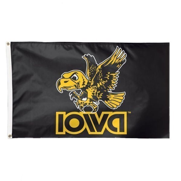 Iowa Hawkeyes Retro Flag