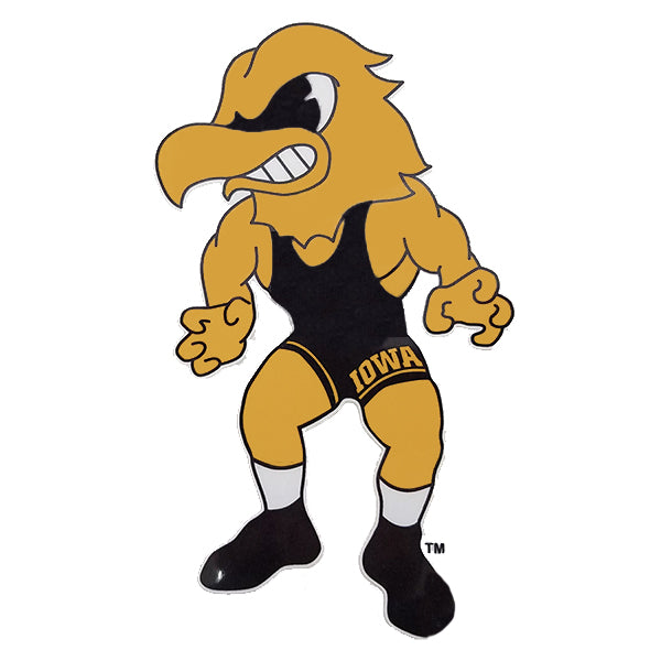 IOWA WRESTLING HERKY 3" MINI DECAL