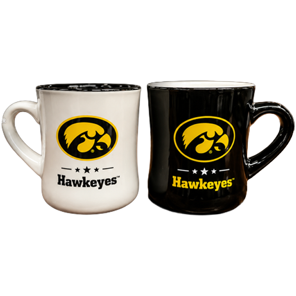 IOWA HAWKEYE 10OZ CERAMIC MUG SET
