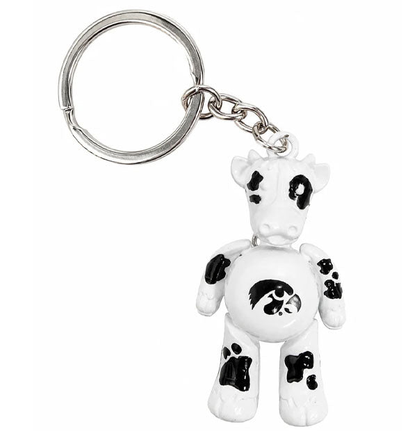 IOWA HAWKEYES COW KEY TAG W/TIGERHAWK