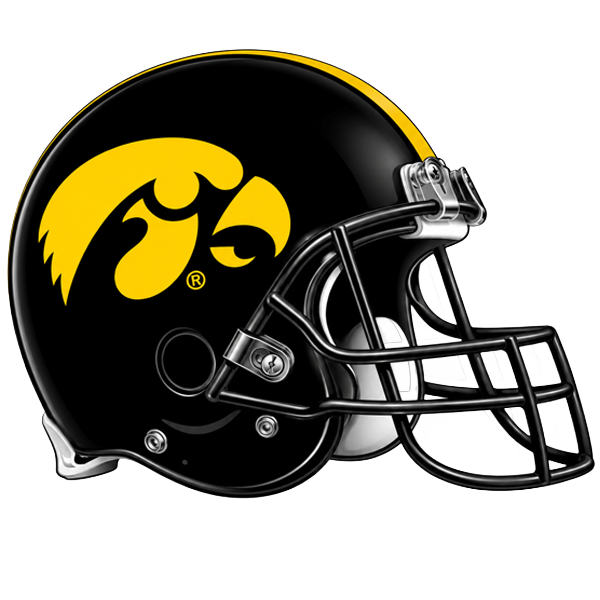 Iowa Hawkeyes Football Helmet Decal 3X2