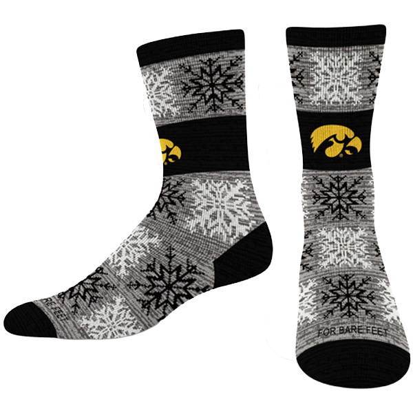 IOWA HAWKEYES BIG SNOWFLAKES SOCKS