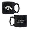 IOWA HAWKEYES 15OZ PERSONALIZED CERAMIC CAMPER MUG