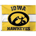 Iowa Hawkeyes Logo Stripe Flag