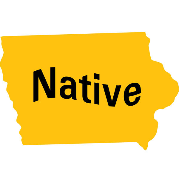 IOWA NATIVE 3X2 MINI DECAL
