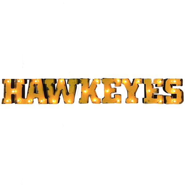 Iowa Hawkeyes Light Up Wordmark Sign