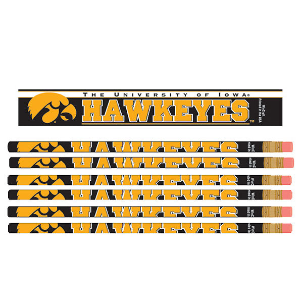 Iowa Hawkeyes 6-Pack Pencils