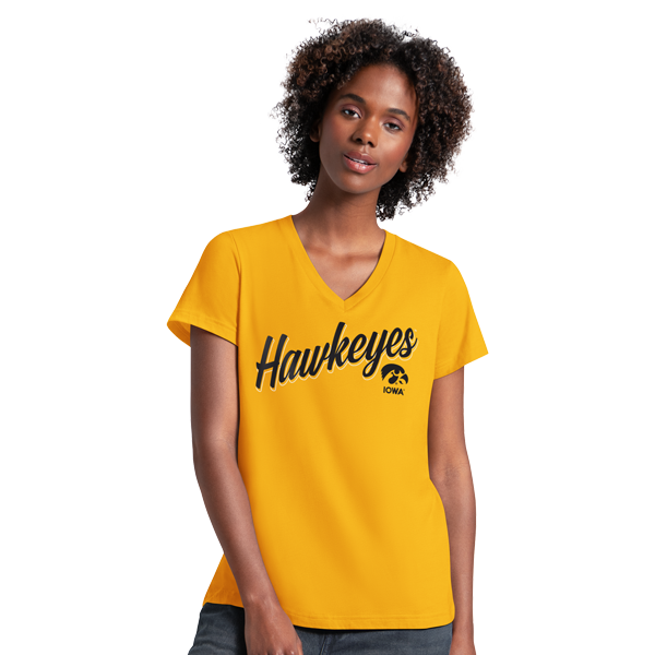 Field V-Neck Gold Womens T