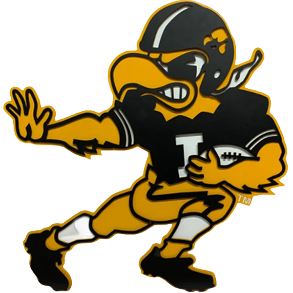 IOWA VINTAGE FOOTBALL HERKY DECAL