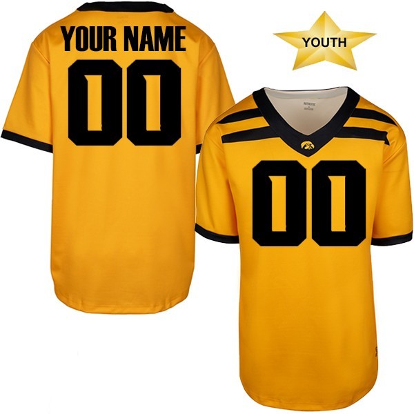 Iowa Hawkeyes Custom Youth Football Jersey