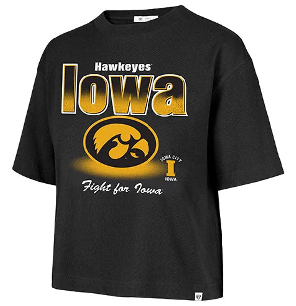 IOWA HAWKEYES WOMEN'S BUILT UP REED CITY TEE