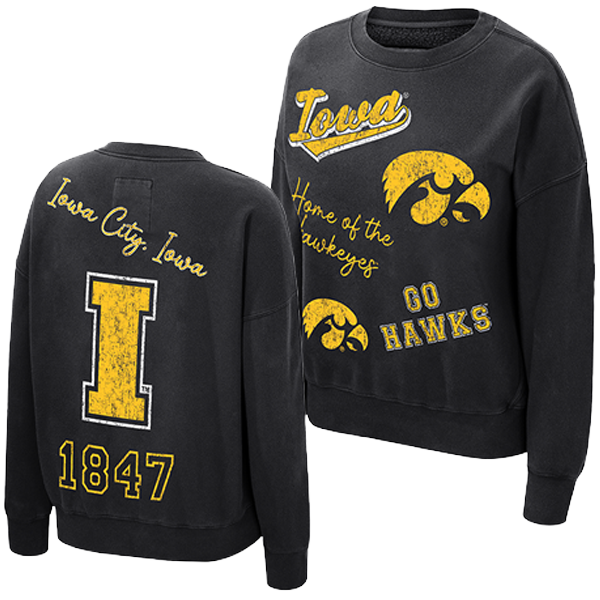 Iowa Hawkeyes Portia Vintage Crew