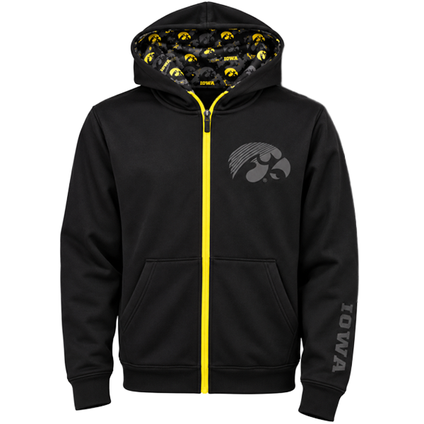 IOWA HAWKEYES YOUTH PERPETUITY FLEECE FULL ZIP
