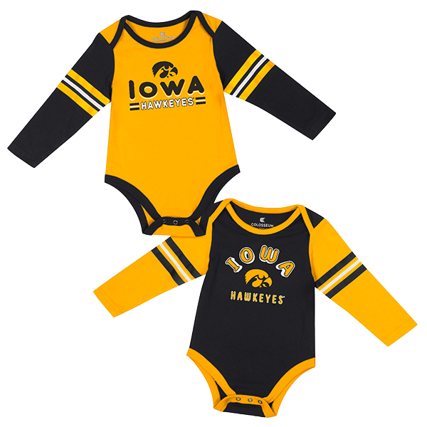 Iowa Hawkeyes Snickers 2 Pack Infant Onesie