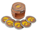 Iowa Hawkeyes Barrel Coaster Set