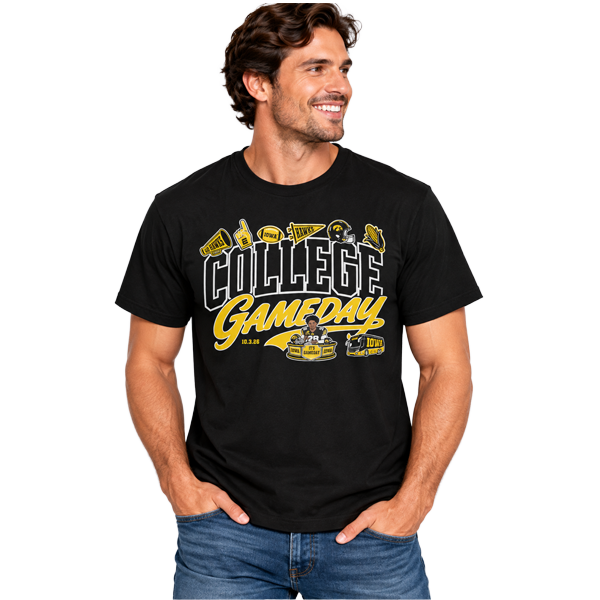 Iowa College GameDay Black Tee