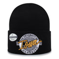 G1989 Knit Hat Circle Print Black