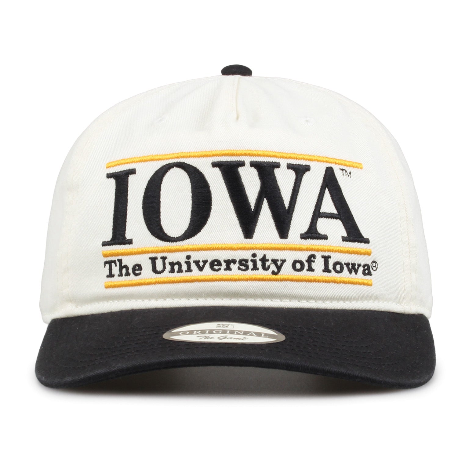 G1995 Twill Bar IOWA Wht/Blk