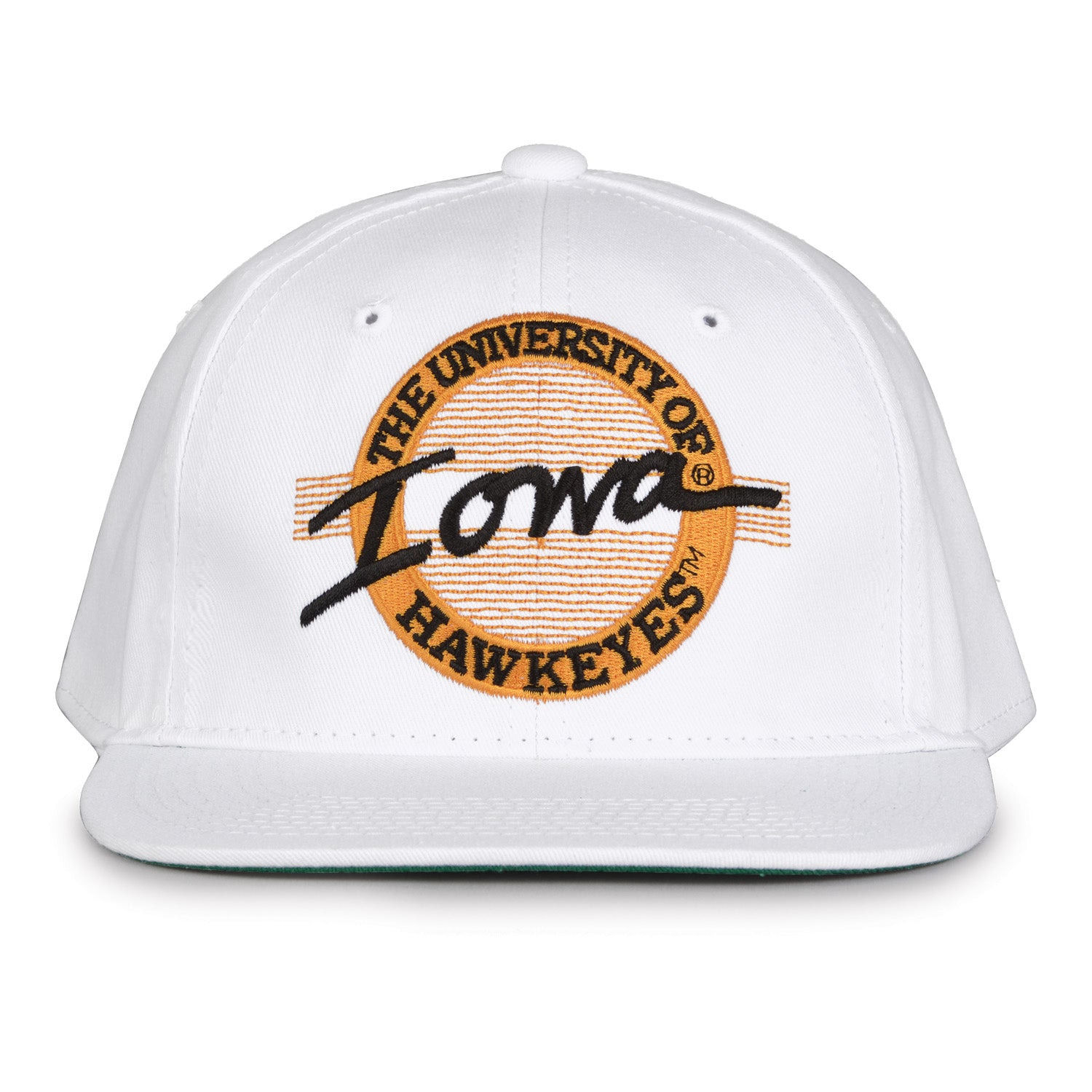 Iowa Hawkeyes Twill Circle Print White Hat