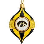 Iowa Hawkeyes 5.5" Spinning Bulb Ornament