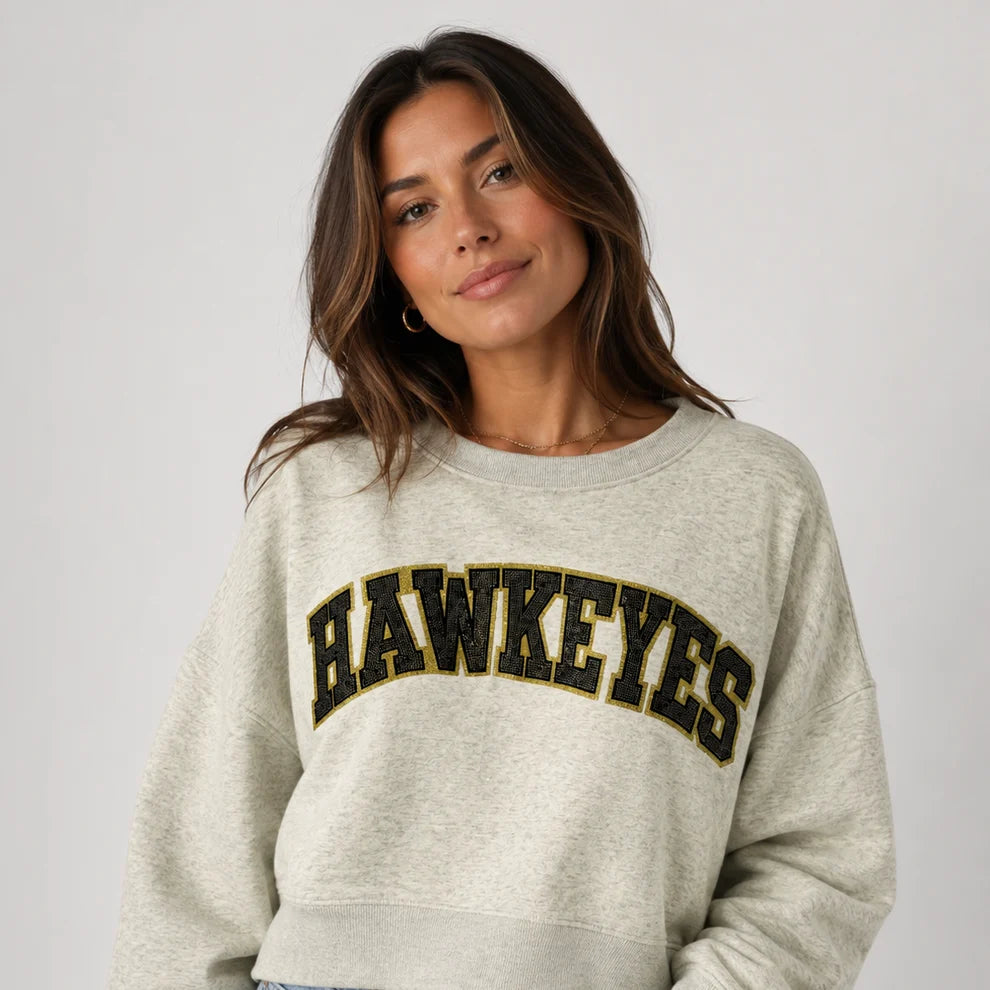 Iowa Hawks Slouchy Drop Shoulder Crewneck