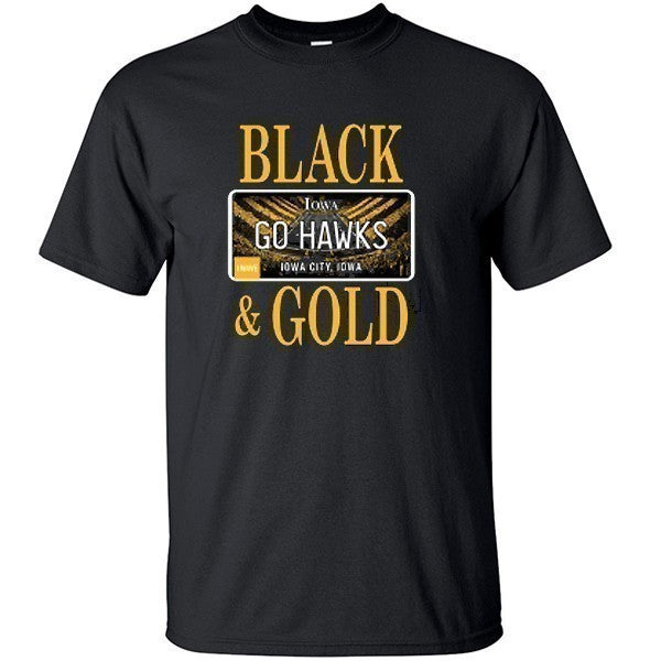 Iowa Hawkeyes Plate Black Tee