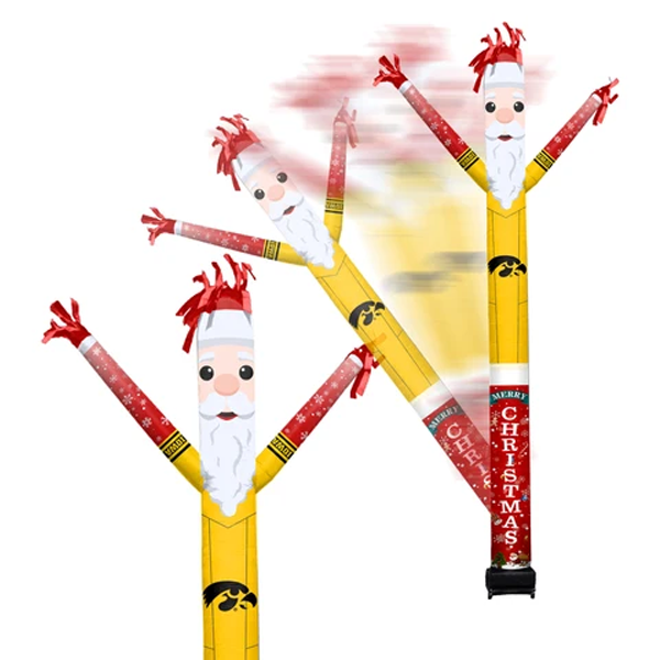 Iowa Hawkeyes Inflatable CRAZY FAN Santa Sleeve