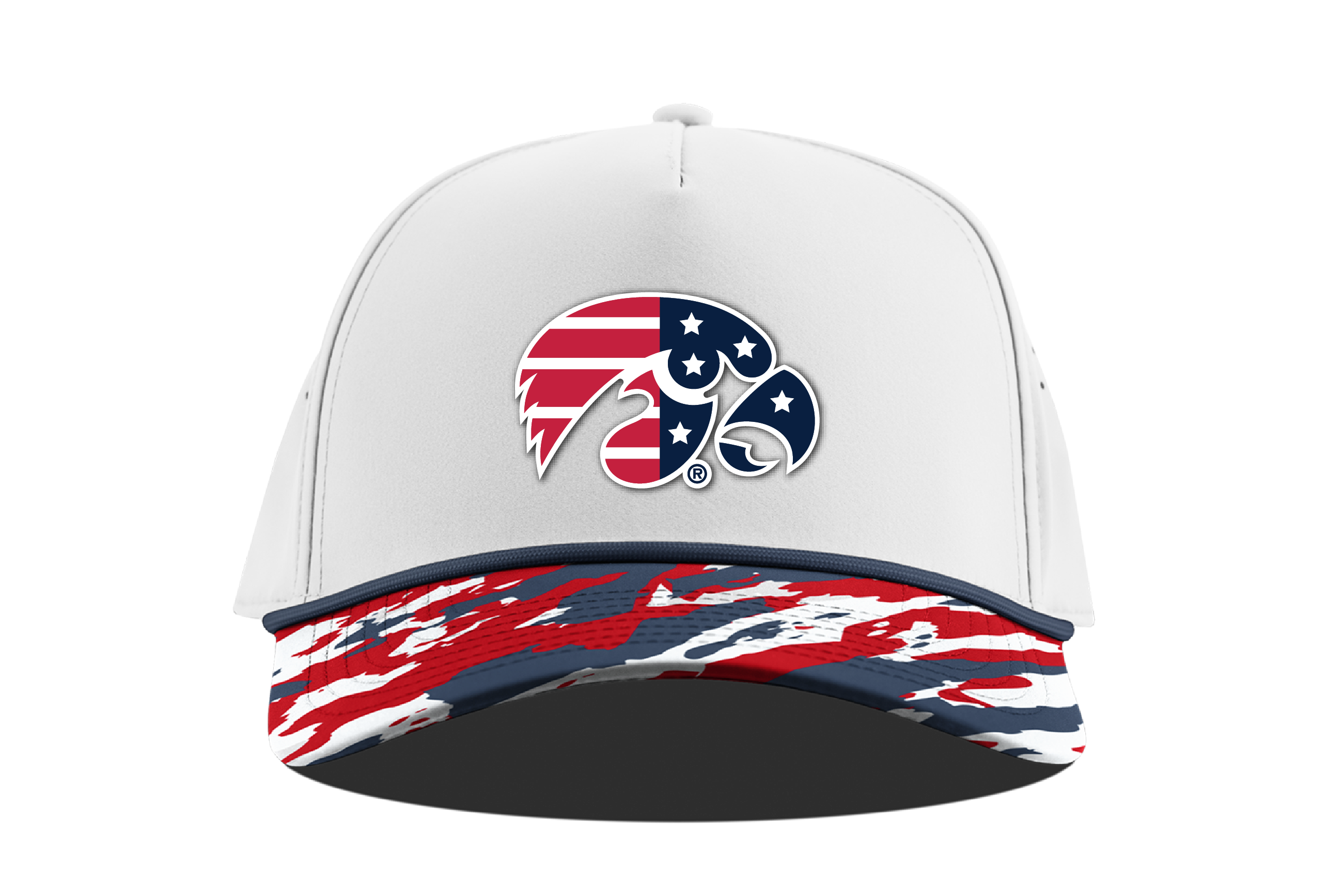 Iowa Stars & Stripes Curved 5 Panel Rope Hat