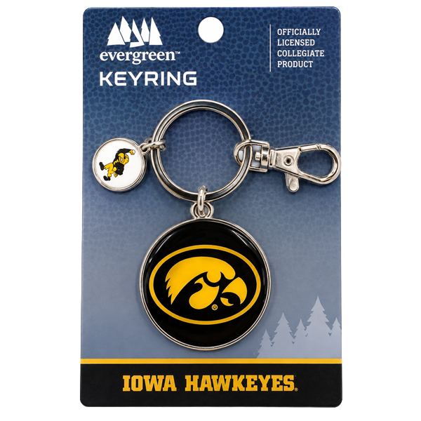 IOWA HAWKEYE KEY CHAIN CHARM