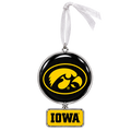IOWA SHAPED METAL ORNAMENT