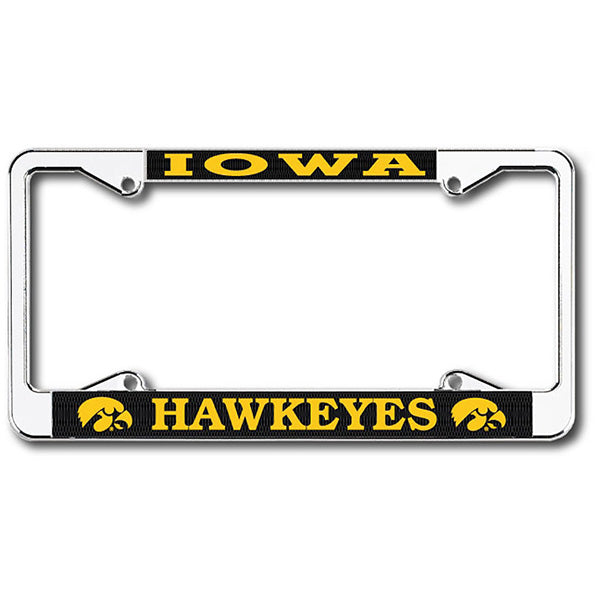 Iowa Hawkeyes Chrome License Plate Frame