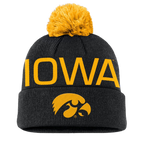 IOWA HAWKEYES PEAK STANDARD POM CUFF KNIT