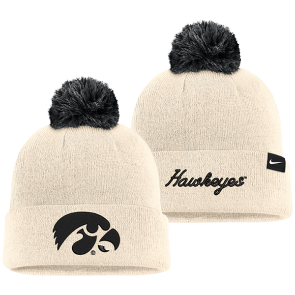 IOWA HAWKEYES NIKE PEAK PREP CUFFED BEANIE CAP