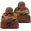 IOWA HAWKEYES NIKE MILITARY PEAK BEANIE CAP