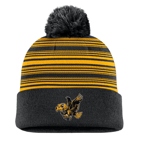 IOWA HAWKEYES STRIPE KNIT BEANIE