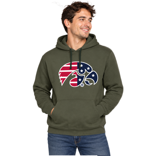 Iowa Hawkeyes Patriotic Tigerhawk Hooded Sweatshirt