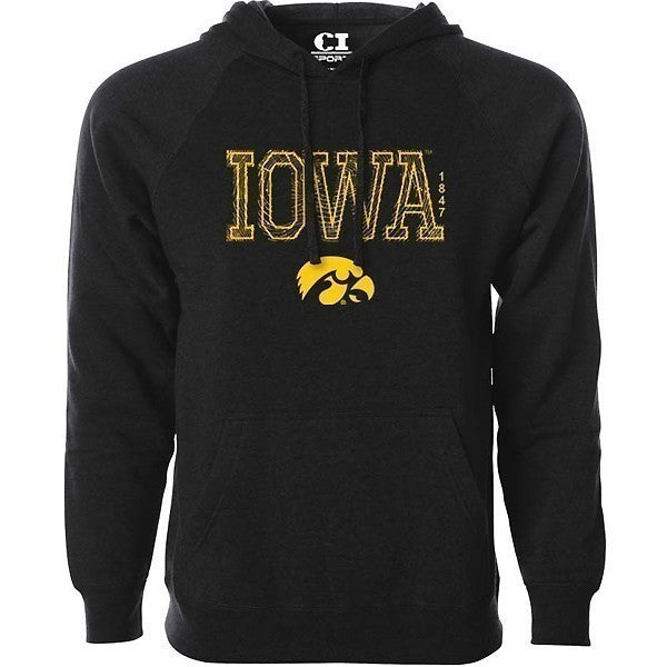 IOWA ROOTS RAGLAN HOOD
