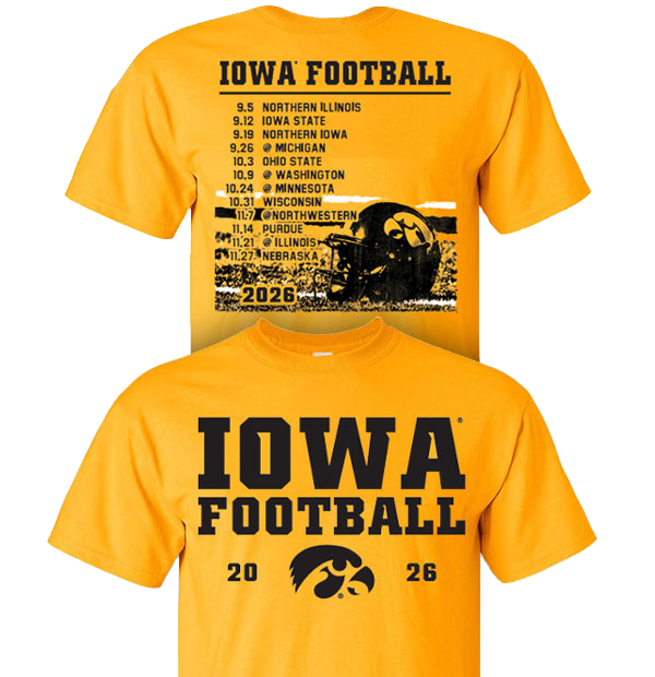 Iowa Hawkeyes 2026 Football Schedule Tee